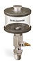 Clear View Single Feed Manual Lubricator, 9 oz Pyrex Reservoir, 1/2” Male NPT - B4461-009PB4W - Oil-Rite Corp.