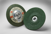 3M Green Corps Ceramic Depressed-Center Wheel - 24 Grit Very Coarse Grade - 7 in Diameter - Thickness 1/4 in - 28327 -- 051141-28327 - Image
