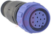 Cable Connector, In-Line; 12; Socket; 6.0 to 6.5 mm; Flex In-Line Body; 1 A; 50 -- 70098897