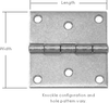 Hinges, Butt Hinges, Stainless Steel, Stainless Steel with Holes -- 8000150308 - Image