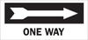 Brady B-120 Fiberglass Reinforced Polyester Rectangle Black Stop Signs, Traffic Control Signs & Banners Sign - 14 in Width x 6.5 in Height - TEXT: ONE WAY - 73467 - 754476-73467 - R. S. Hughes Company, Inc.