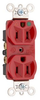 Duplex/Single Receptacle -- IG8200-RED - Image