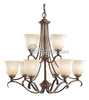 Nine-Light Fluorescent Chandelier Fixture - 39381BLE-829 - bulbs.com
