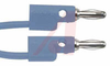Patch Cord, Stack-Up Banana Plug Each End, 36 Inch, Blue - 70198424 - Allied Electronics, Inc.