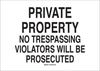 Brady B-401 High Impact Polystyrene Rectangle White Restricted Area / No Trespassing Sign - 10 in Width x 7 in Height - 122549 - 754473-71494 - R. S. Hughes Company, Inc.
