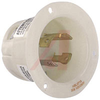 Flanged Inlet; 30 A; 125/250 VAC; L14-30P; White; Brass; Steel-Nickel Plated - 70116441 - Allied Electronics, Inc.