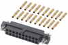 10+10 Pos. Female DIL 22 AWG Cable Conn. Kit, Jackscrews -- M80-4602005 - Image