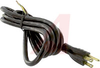 Power Cord; 13 A; SJT; 6 ft. 7 in.; 0.353 in. (Outer); 1625 W; 125 V; Black - 70116017 - Allied Electronics, Inc.