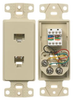 Datacommunication Face Plate with Jack - NS784I - Hubbell Incorporated