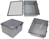 18x16x10 UL Listed Polycarbonate Weatherproof Outdoor IP66 NEMA 4X Enclosure, Clear Lid DKGY - TEWPC181610 - Transtector Systems, Inc.
