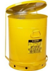 Justrite Yellow Steel 21 gal Safety Can - 23 7/16 in Height - 18 3/8 in Overall Diameter - 697841-00251 - 697841-00251 - R. S. Hughes Company, Inc.