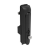 Swinghandle Latch, Medium Size - 125 mm , With Padlock Hasp, Use with Linear Actuator or as Single Point Latch, 5 mm Double Bit, Sealed, Zinc Alloy, Powder Coated, Black - H3-50-441-150 - Southco