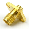 SMA Female (Jack) Connector 4 Hole Flange (Panel Mount) For RG402 Cable, Solder/Non-Solder Contact - SC3533 - Fairview Microwave Inc.