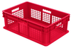 Akro-Mils 11.19 gal Red Industrial Grade Polymer Industrial Reusable Straight Wall Container - 23 3/4 in Length - 15 3/4 in Width - 8 1/4 in Height - Mesh Side Wall - 37678 RED - 37678 RED - R. S. Hughes Company, Inc.