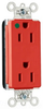 Duplex/Single Receptacle -- PT26262-HGRED - Image