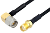 SMA Male Right Angle to SMA Female Cable 100 cm Length Using PE-SR405FLJ Coax - PE3W02994-100CM - Pasternack
