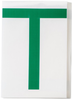 Brady Toughstripe B-514 Green Indoor Polyester Letter Label - 6 in Width - 8 in Height - 8 in Character Height - Printed Msg = T - 121808 - 754473-71039 - R. S. Hughes Company, Inc.