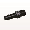 Threaded Connector, Barbed, Black - N4S831 - Qosina Corp.