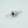Power Feedthrough, 5000 Volts, 25 Amps, 4 Pins, 0.050″ Copper Conductors, 1.18″ QF / KF Flange - A0535-3-QF - MPF Products, INC.