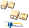 AMP Modular Jack Box Dual Port - Package of 20 - 1116698 - TelephoneStuff.com