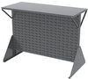 Akro-Mils Akrobin 30656 500 lb Blue Gray Powder Coated Cold Rolled Steel 16 ga Single Sided Single Sided Louvered Floor Rack - 52 5/8 in Overall Length - 13 1/2 in Width - 39 7/8 in Height - 30656GY24 -- 30656GY240B - Image