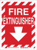 Brady B-302 Polyester Red Fire Equipment Sign - 9 in Width x 12 in Height - Laminated - TEXT: FIRE EXTINGUISHER - 85260 - 754473-85260 - R. S. Hughes Company, Inc.