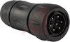 connector,plastic circ,size 14,str plugw/bkshl,for 7 size 16 pin cont,sealed - 70129477 - Allied Electronics, Inc.