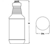 PET and HDPE Plastic Bottles -- #102 RINGED CARAFE-HDPE-32 oz-000102R-28-400 Ramp - Image