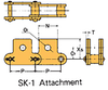 Double Pitch Chain Attachment with Large Plastic Rollers -- C2042D SK-1 - Image