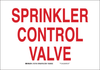 Brady B-120 Fiberglass Reinforced Polyester Rectangle White Fire Sprinkler & Extinguishing System Sign - 14 in Width x 10 in Height - TEXT: SPRINKLER CONTROL VALVE - 69500 -- 754476-69500