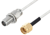 2.4mm Female Bulkhead to SMA Male Cable 24 Inch Length Using PE-SR405FL Coax - PE3W03550-24 - Pasternack