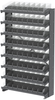 Akro-Mils APRS 400 lb Clear Gray Powder Coated Steel 16 ga Single Sided Fixed Rack - 36 3/4 in Overall Length - 64 Bins - Bins Included - APRS120SC - APRS120SC - R. S. Hughes Company, Inc.
