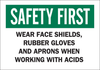 Brady B-555 Aluminum Rectangle White Chemical, Biohazard, Hazardous & Flammable Material Sign - 14 in Width x 10 in Height - 40934 - 754476-40934 - R. S. Hughes Company, Inc.