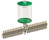 Green Color Key, Clear View Multiple Feed Electro Lubricator, 1/2 gal Acrylic Reservoir, 24 Feeds, 1/8” Female NPT Outlets, 24VDC - B5162-064AB24024D2GW - Oil-Rite Corp.