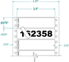 White Address Label - Pinfeed Peel Here in Black - 162358 - Western Numerical Control