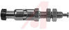 Terminal, push-post; Noninsulated; 20 A; 120 VDC; Nickeled Brass; Black Cap - 70217201 - Allied Electronics, Inc.