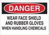 Brady B-401 Polystyrene Rectangle White Chemical, Biohazard, Hazardous & Flammable Material Sign - 14 in Width x 10 in Height - 25223 - 754476-25223 - R. S. Hughes Company, Inc.