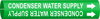 Brady Bradysnap-On B-915 White on Green Plastic Snap-On Pipe Marker - 1 1/4 in Character Height - Printed Msg = CONDENSER WATER SUPPLY with Right Arrow - 4041-D - 754476-47553 - R. S. Hughes Company, Inc.