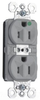 Duplex/Single Receptacle -- PTTR8200-GRY - Image