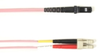 1-m, LC-MTRJ, 50-Micron, Multimode, Plenum, Pink Fiber Optic Cable -- FOCMP50-001M-LCMT-PK - Image