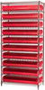 Akro-Mils Akrobin 2000 lb Adjustable Red Chrome Steel Open Adjustable Fixed Shelving System - 12 Bins - 2000 lb Total Capacity - AWS143630320 RED - AWS143630320 RED - R. S. Hughes Company, Inc.