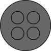 KEL-DP Multi-Membrane Cable Entry Plates, round- Pluggable into Metric Cut-Outs M16 - M50 / IP65 / UL Type 12 - 43535 - icotek Corp