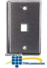 Hubbell 1 Port Stainless Steel Faceplate -- SSF11 - Image