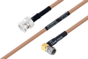 MIL-DTL-17 BNC Male to SMA Male Right Angle Cable 60 Inch Length Using M17/128-RG400 Coax - PE3M0062-60 - Pasternack