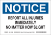 Brady B-586 Paper Rectangle White Accident Notice Sign - 10 in Width x 7 in Height - 116026 - 754473-18669 - R. S. Hughes Company, Inc.