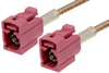 Violet FAKRA Jack to FAKRA Jack Cable 60 Inch Length Using RG316 Coax - PE38754H-60 - Pasternack