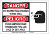 Brady B-401 Polystyrene Rectangle White Personal Protection Equipment (PPE) Sign - 14 in Width x 10 in Height - Language English / Spanish - TEXT: DANGER / PELIGRO - 125101 - 754473-72724 - R. S. Hughes Company, Inc.