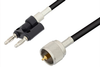 UHF Male to Banana Plug Cable 24 Inch Length Using RG223 Coax - PE34244-24 - Pasternack
