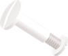 1 1/4 Large Slotted Post and Screw, HDPE, White -- APPSL2501250SW - Image