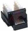 Jack, Keystone; Black; For CAT 6 cable - 70121201 - Allied Electronics, Inc.